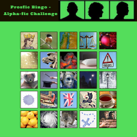 A Prosfic bingo card with all the letters filled in.