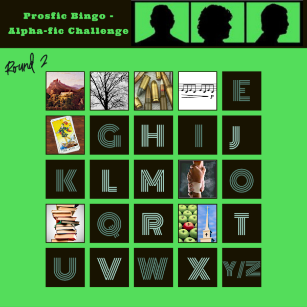 A Prosfic bingo card with the letters A, B, C, D, F, N, P, and S filled in.